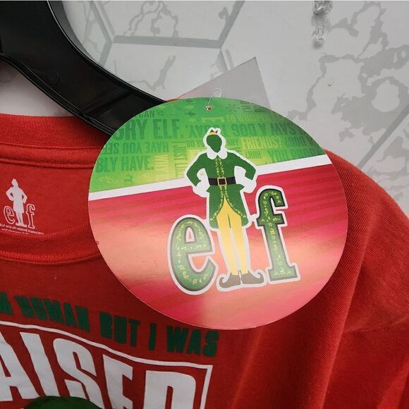 Nwt Raised by Elves Will Ferrell Buddy Elf T Shirt NWT, Sizes M, L, XL - Picture 5 of 5